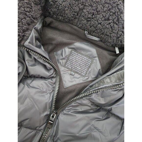 Steve Madden Puffer Fleece Hooded Coat Zip Up Closure Women's Black Jacket Sz 3X - Picture 8 of 9